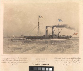 The Express of Southampton. The steamer which conveyed King Louis Philippe and Queen Marie Amelie from the port of Havre to Newhaven on the 2nd of March 1848 during the French Revolution RMG PY0249