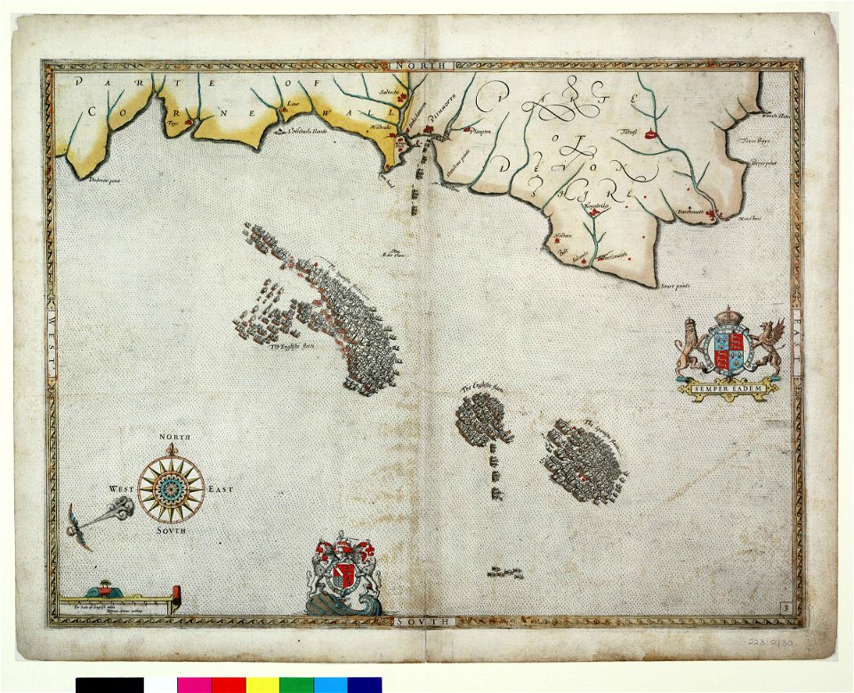 The English engage the Spanish fleet near Plymouth on 31 July 1588 RMG F8041