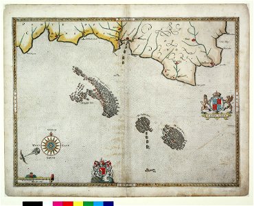The English engage the Spanish fleet near Plymouth on 31 July 1588 RMG F8041