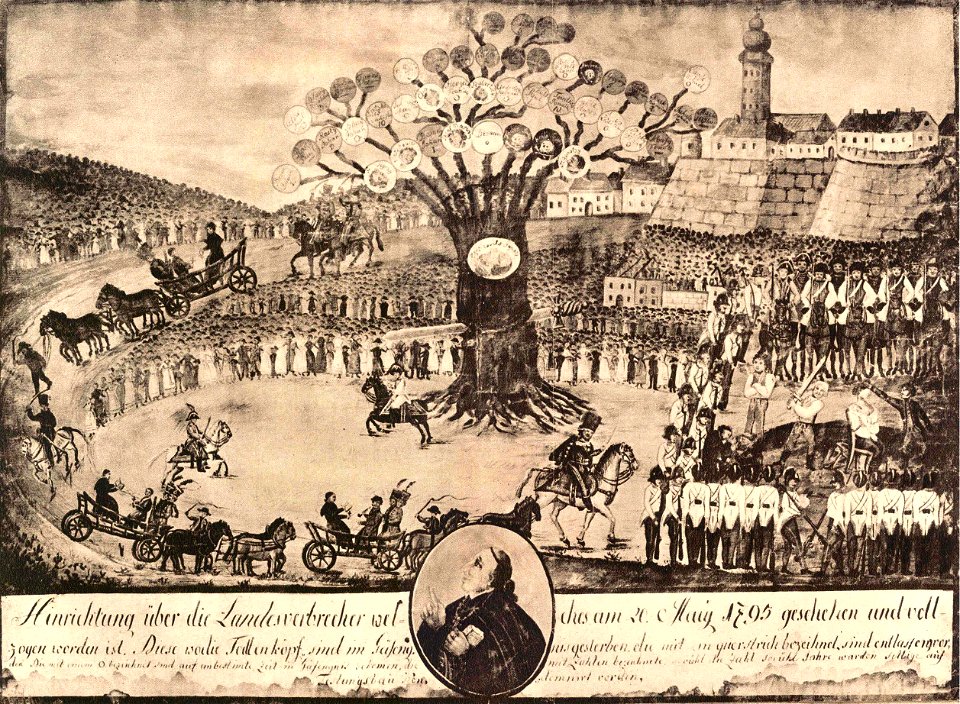 The execution of Martinovics and his comrades on the Vérmező 1795