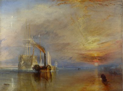 The Fighting Temeraire, JMW Turner, National Gallery. Free illustration for personal and commercial use.