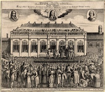 The execution of King Charles I from NPG. Free illustration for personal and commercial use.