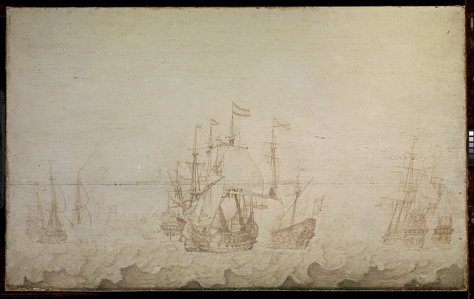 The first battle of Dunkirk, 1 March 1639 RMG BHC2220