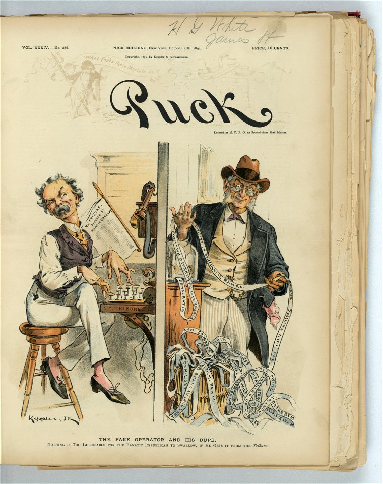 The fake operator and his dupe - Keppler, Jr. LCCN2012648774
