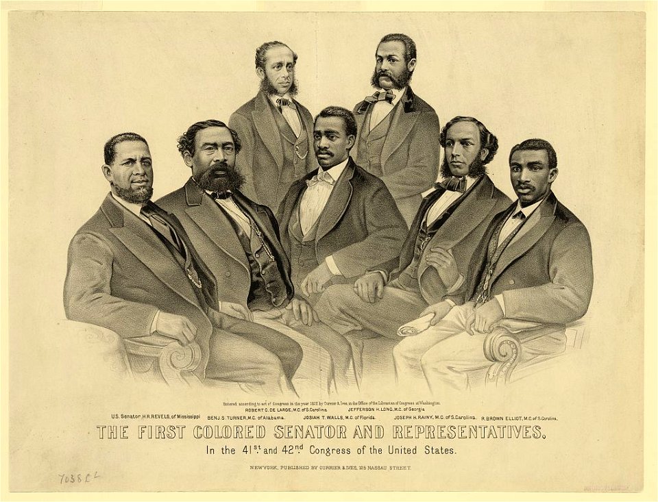 The first colored senator and representatives - in the 41st and 42nd Congress of the United States LCCN98501907