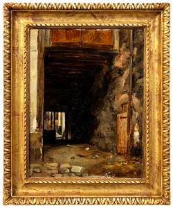 The Entrance of a Courtyard (Auguste-Xavier LePrince) - Nationalmuseum - 210363