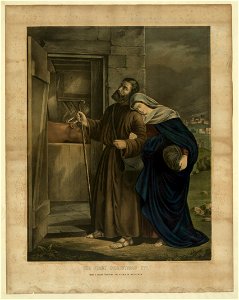 The first Christmas Eve, Mary & Joseph entering the stable of Bethlehem LCCN2003679779
