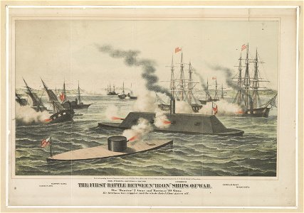 The first battle between iron ships of war LCCN2012647349