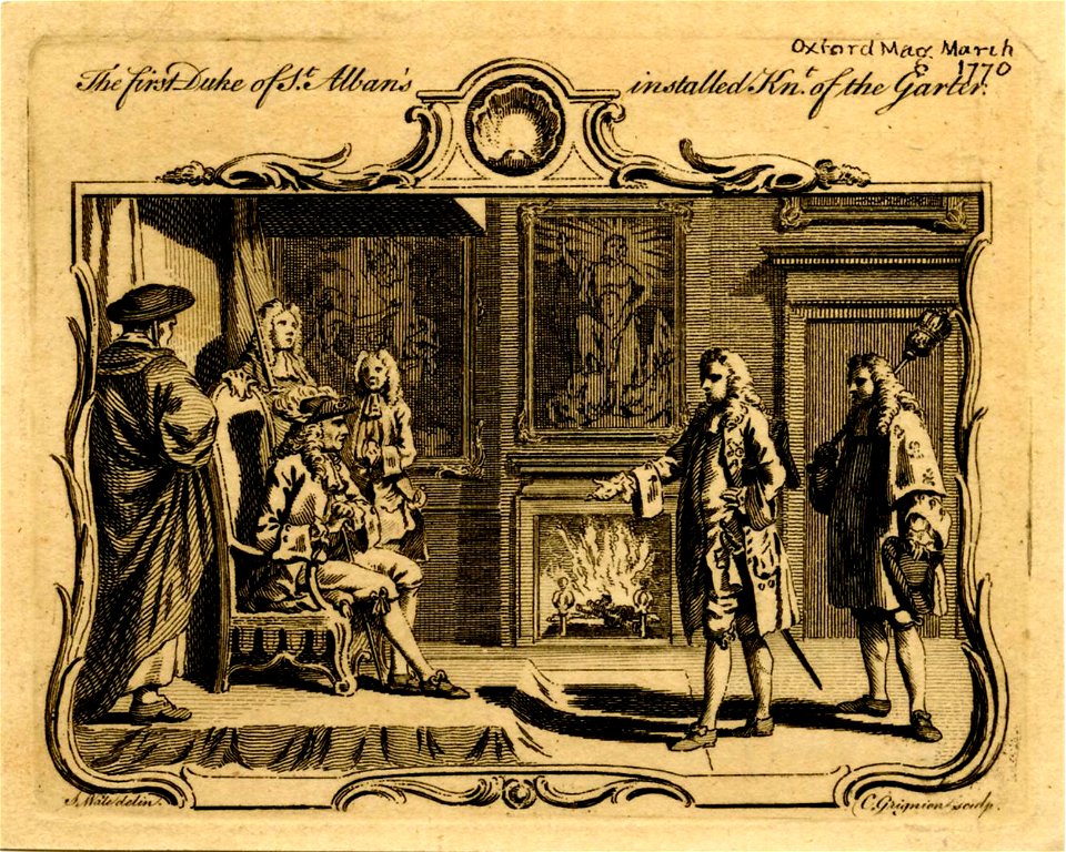 The first Duke of St Alban's installed Knt of the Garter (BM 1868,0808.9875)