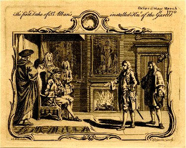 The first Duke of St Alban's installed Knt of the Garter (BM 1868,0808.9875)