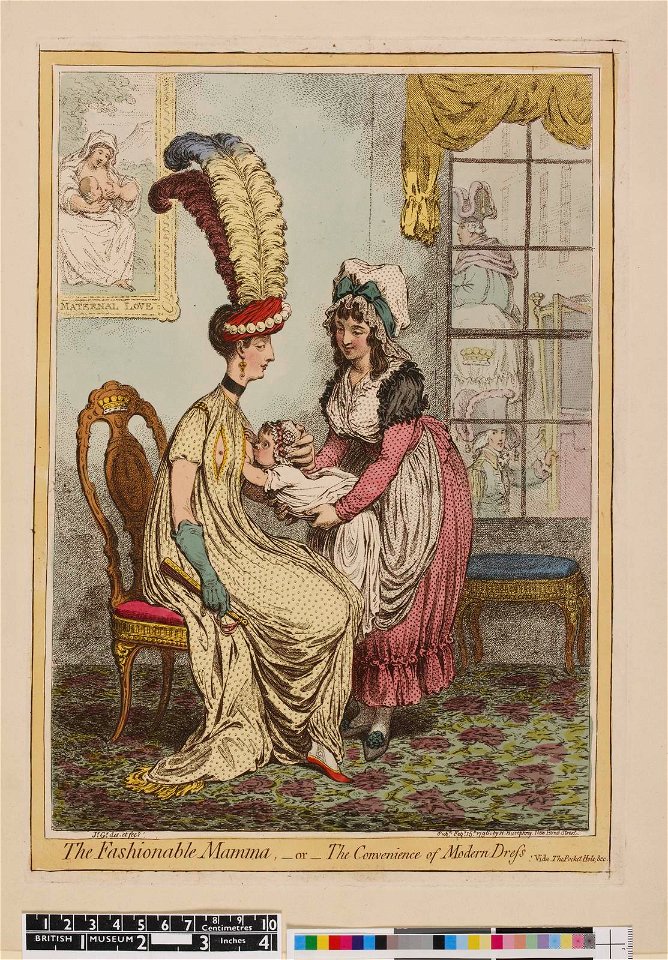 The fashionable mamma, - or - the convenience of modern dress. (BM 1868,0808.6503)