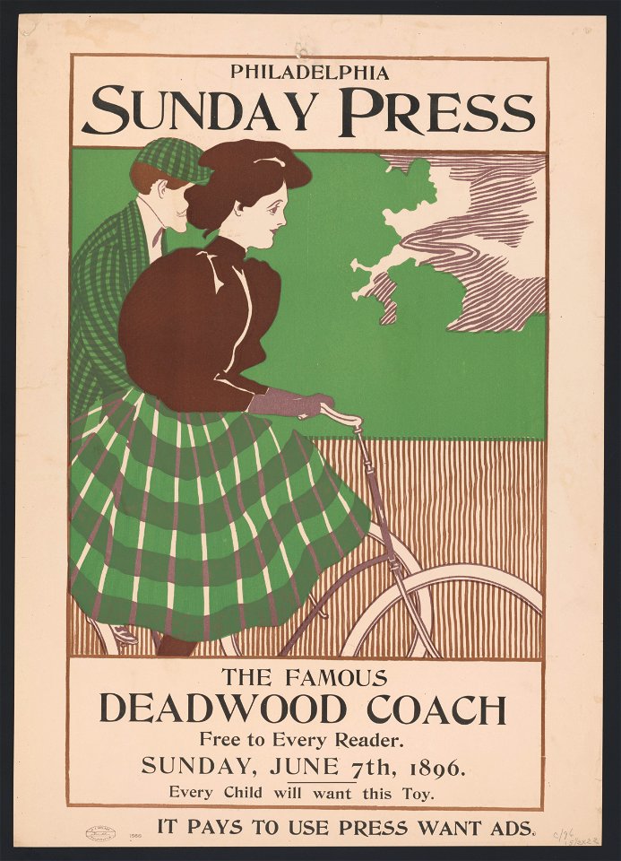 The famous deadwood coach free to every reader. Sunday, June 7th, 1896. LCCN2014649110