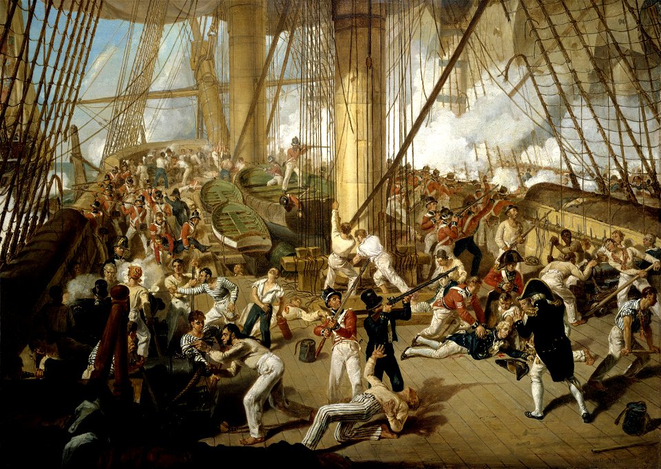 The Fall of Nelson, Battle of Trafalgar, 21 October 1805 RMG BHC0552