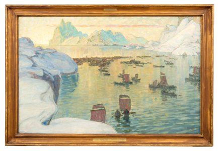 The Fishing Fleet Going Out. Study from North Norway (Anna Boberg) - Nationalmuseum - 21414