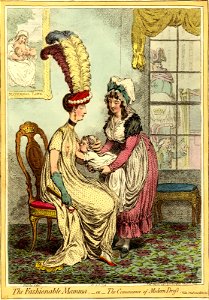 The fashionable mamma,-or- the covenience of modern dress. Vide, the pocket hole, etc. (BM 1851,0901.776)
