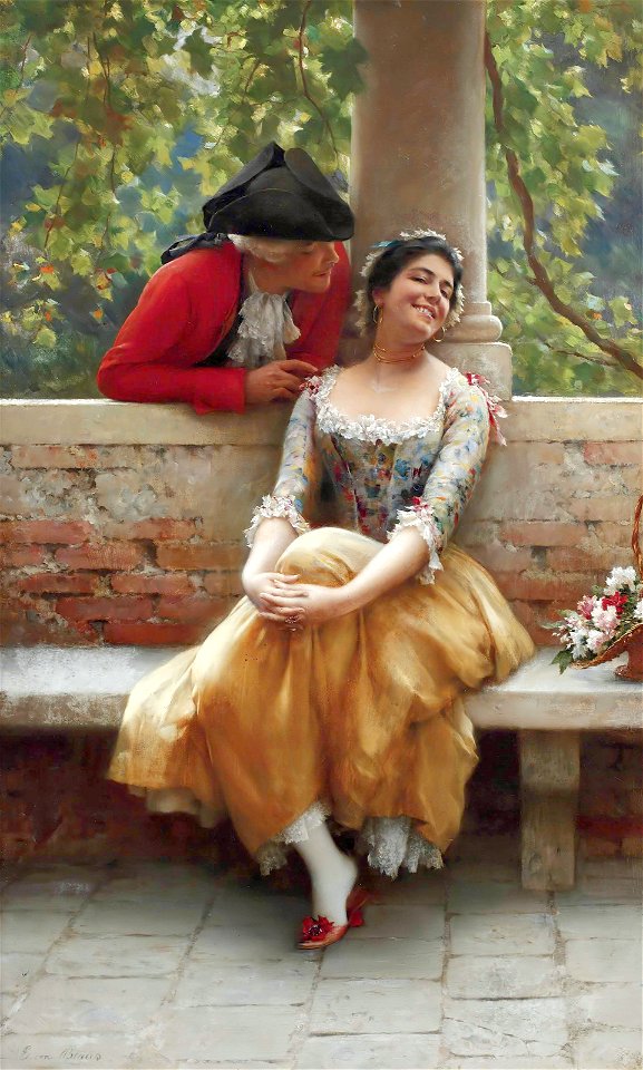 The flirtation, by Eugen von Blaas