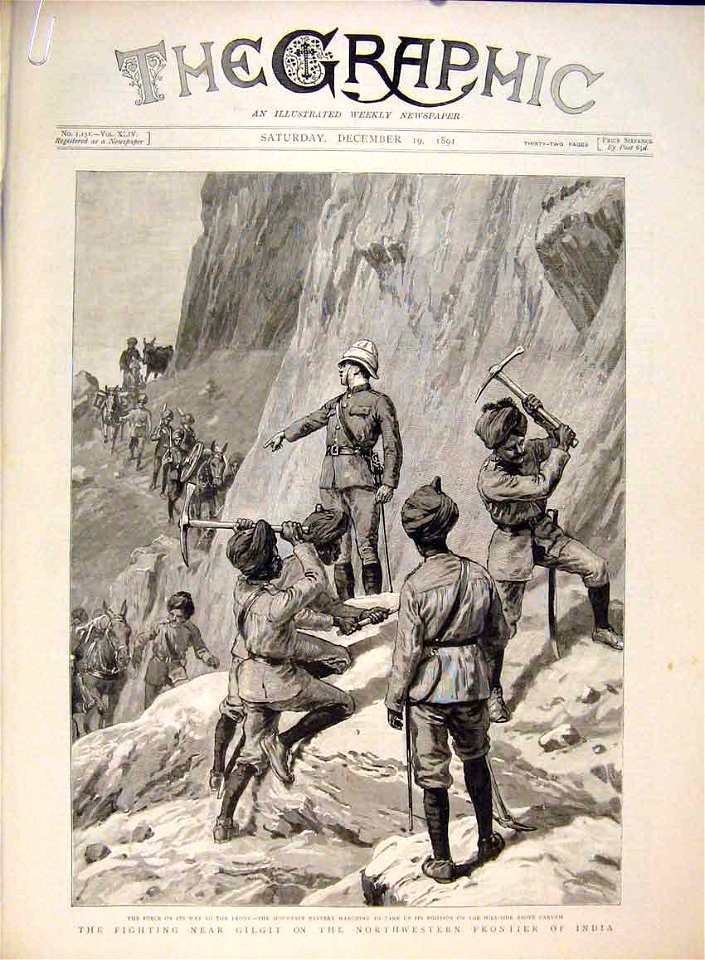 The fighting near Gilgit on the Northwestern Frontier - The Graphic 1891