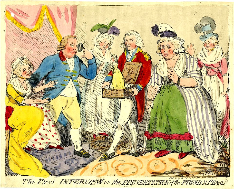 The first interview or the presentation of the Prusian pearl (BM 1851,0901.556)