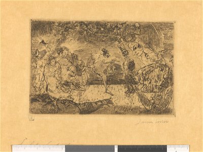 The Fantastic Ball, print by James Ensor, 1889, Prints Department, Royal Library of Belgium, F 31512