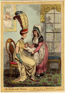 The fashionable mamma,-or- the covenience of modern dress. Vide, the pocket hole, etc. (BM 1851,0901.776 1)