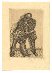 The Fight, print by James Ensor, 1896, Prints Department, Royal Library of Belgium, S. II 83522