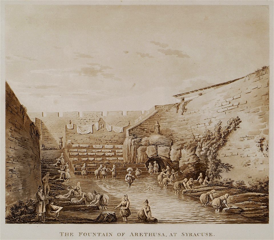 The fountain of Arethousa, at Syracuse - Wilkins William - 1807