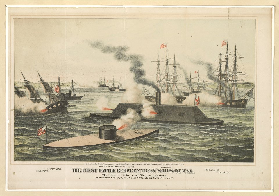 The first battle between iron ships of war LCCN2012647349