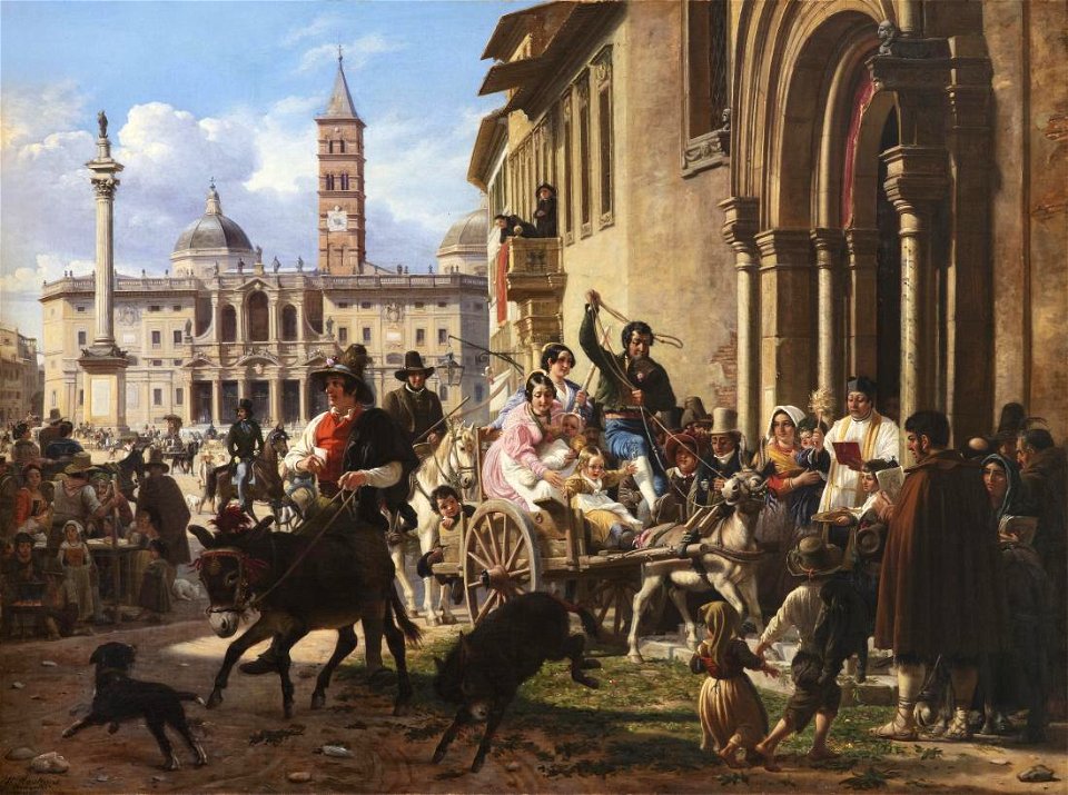 The Feast of St. Anthony in Rome (1838) - Wilhelm Marstrand