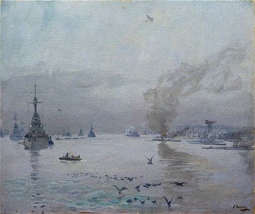 The Fleet- A Misty Day, the Firth of Forth (26799478819)