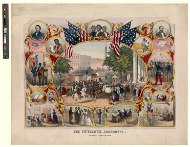 The Fifteenth Amendment. Celebrated May 19th, 1870 - from an original design by James C. Beard. LCCN2003690776