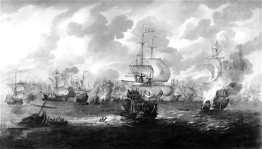 The Four Days' Battle- the burning of HMS Royal Prince, 3 June 1666 RMG BHC0290