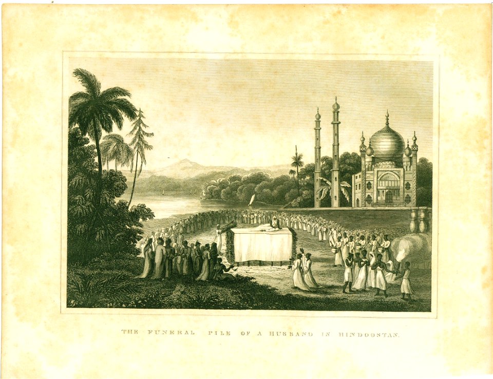 The funeral pile of a husband in Hindoostan