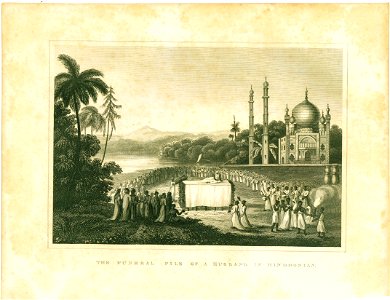 The funeral pile of a husband in Hindoostan