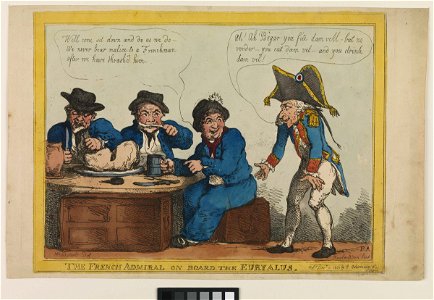 The French Admiral on board the Euryalus (caricature) RMG PW4006