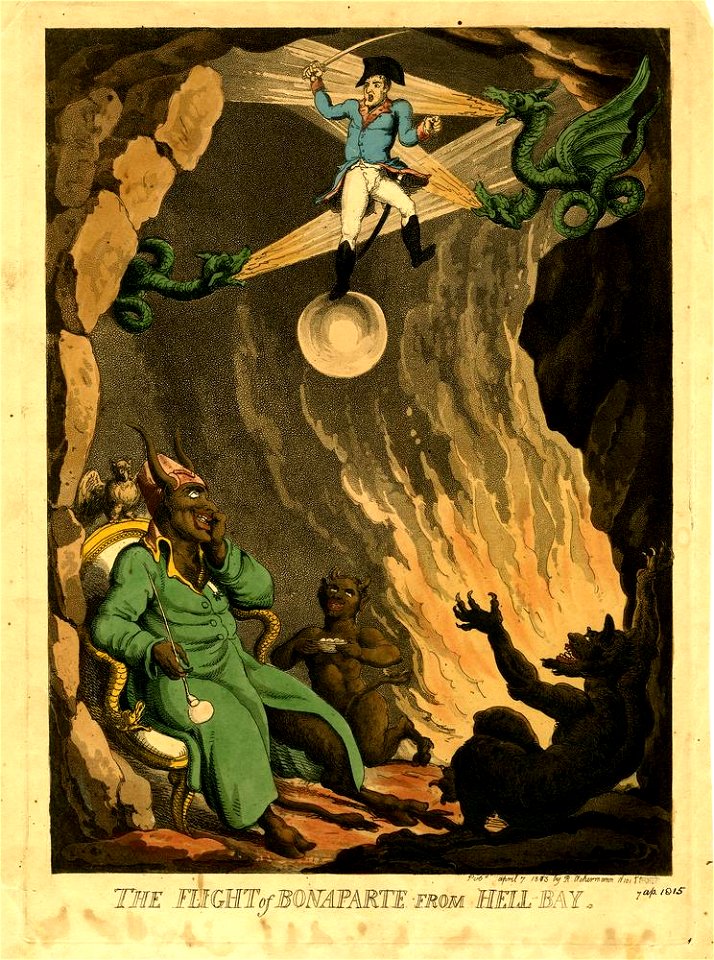 The flight of Bonaparte from Hell-Bay. (BM 1868,0808.8206)