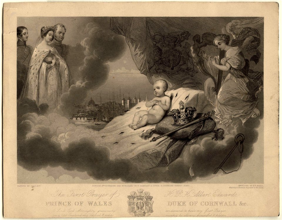 The First Prayer of Albert Edward Prince of Wales Duke of Cornwall &c. by Louis Gallait