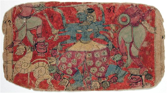 The goddess Kali battles demons (6124516425)