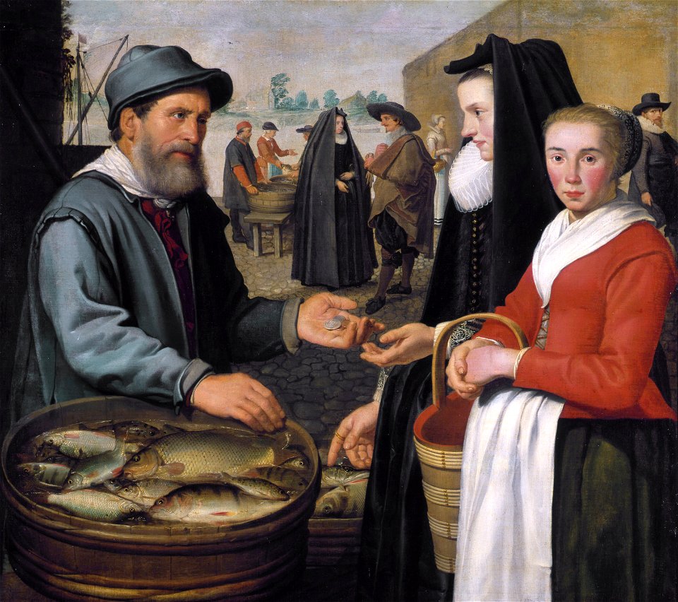 The fish-market, by Jacob Gerritsz Cuyp