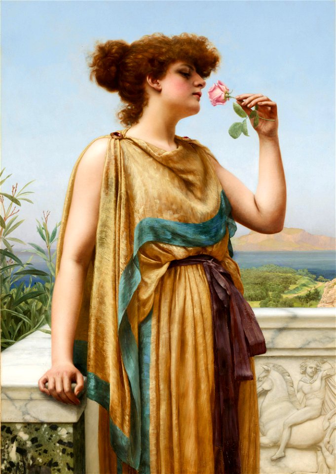 The fragrant rose, by John William Godward