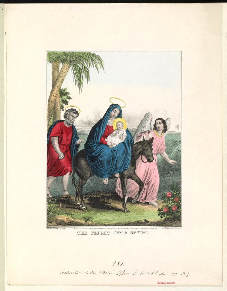 The flight into Egypt - lith. & pub. by J. Baillie. LCCN95502273