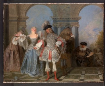 The French Comedians by Watteau - Met Museum of Art DP120381