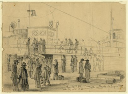 The gov't. steamboat Wilson Small at Acquia (sic) Creek, Mar. 12, 1863 LCCN2004661483