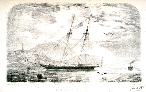 The Gorlitza Prince A.Labanoff de Rostoff. Imperial Yacht Club of St Petersburgh. Published in Hunt's Yachting Magazine Jan 1854 RMG PU6551