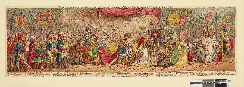 The Grand Coronation Procession of Napoleone the 1st, Emperor of France, from the Church of Notre Dame, Decr 2d 1804 (BM 1868,0808.7312)