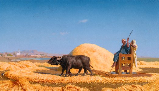 The grain threshers, Egypt, by Jean-Léon Gérôme