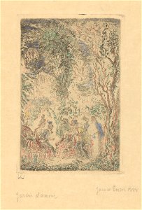 The Garden of Love, print by James Ensor, 1888, Prints Department, Royal Library of Belgium, S. V 76651