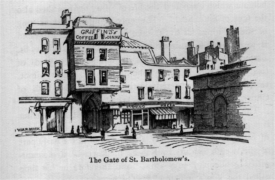 The Gate of St. Bartholomew's - Walks in London, Augustus Hare, 1878