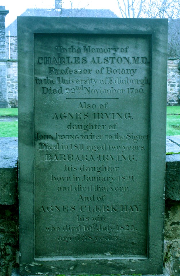 The grave of Charles Alston, Canongate Kirkyard, Edinburgh1 Kopie