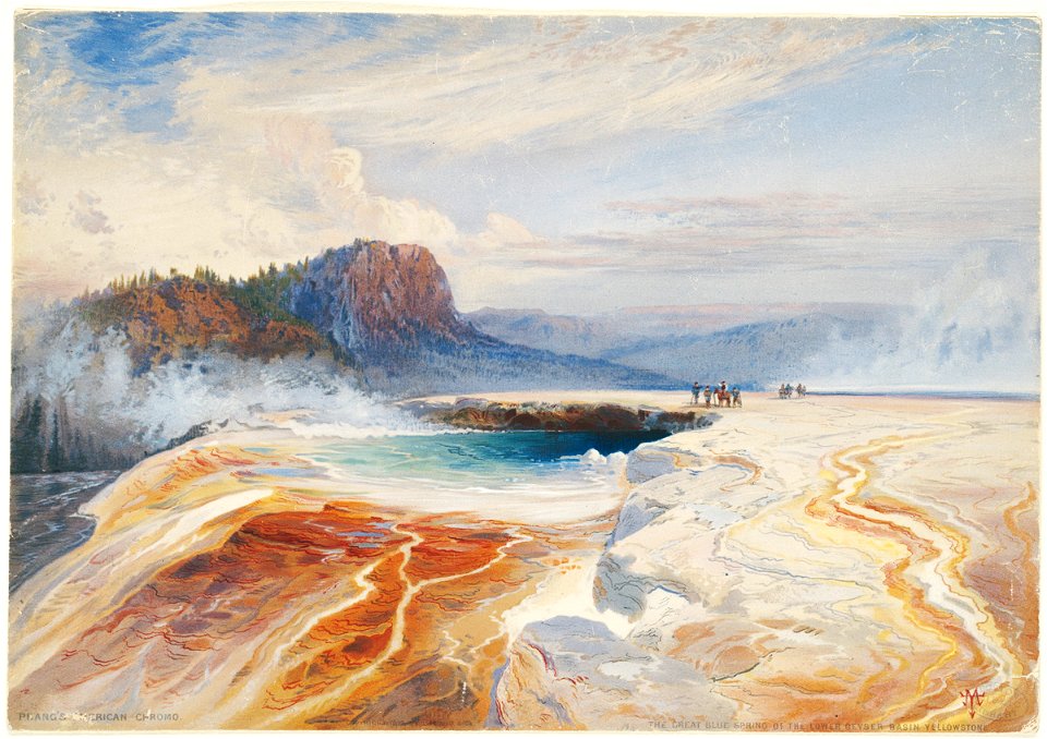 The Great Blue Spring of the Lower Geyser Basin, Yellowstone 2 (Boston Public Library)