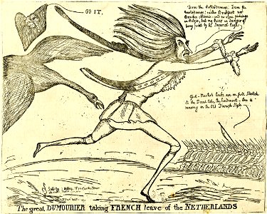 The Great Dumourier taking French leave of the Netherlands (BM 1868,0808.6287)